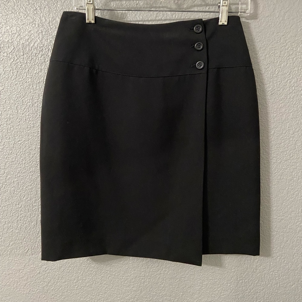 Casual Corner black wrap around skirt